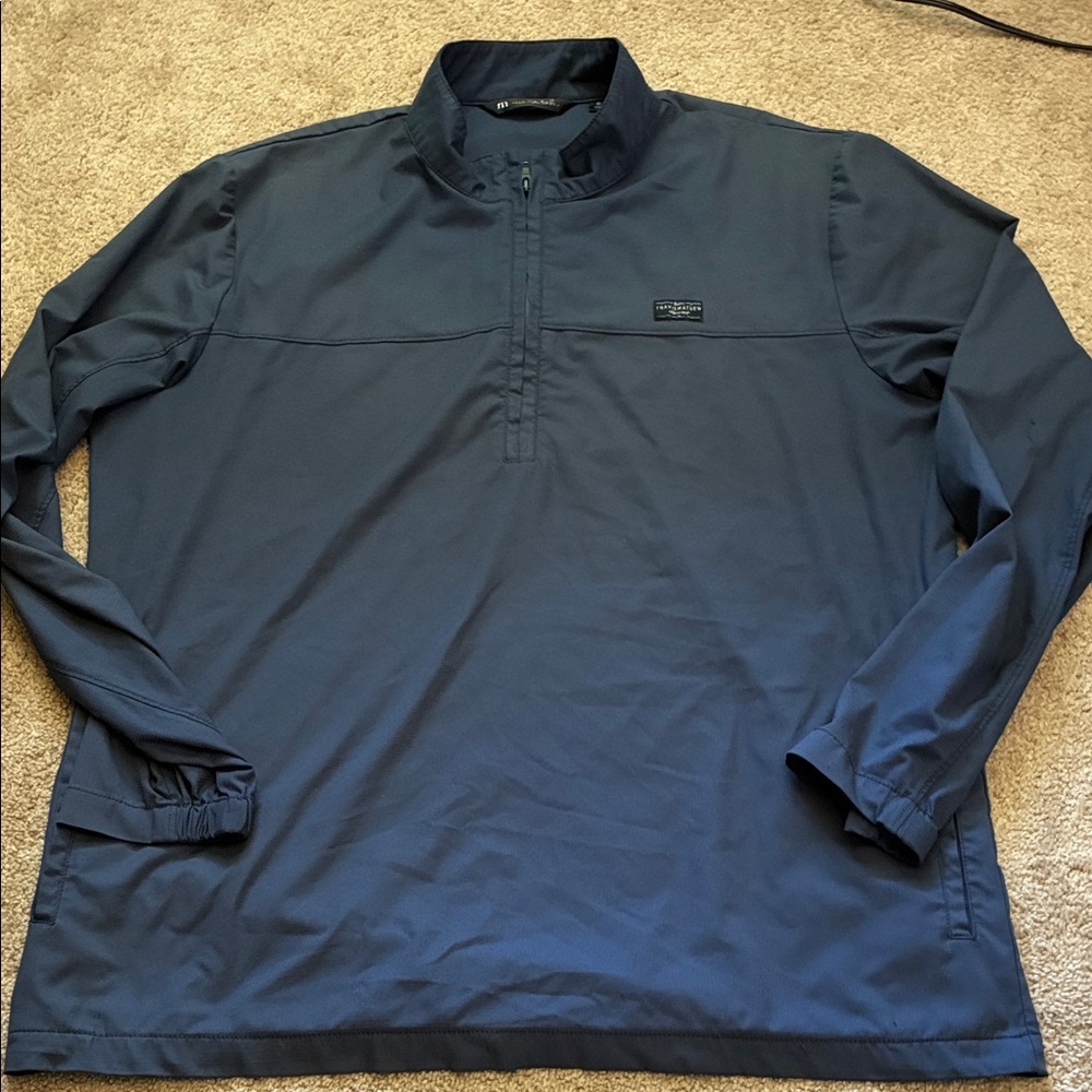 TravisMathew 1/4 Zip Performance Pullover - Navy Blue size XL